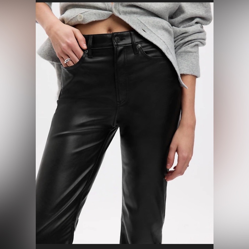 GAP vegan leather Black skinny pants